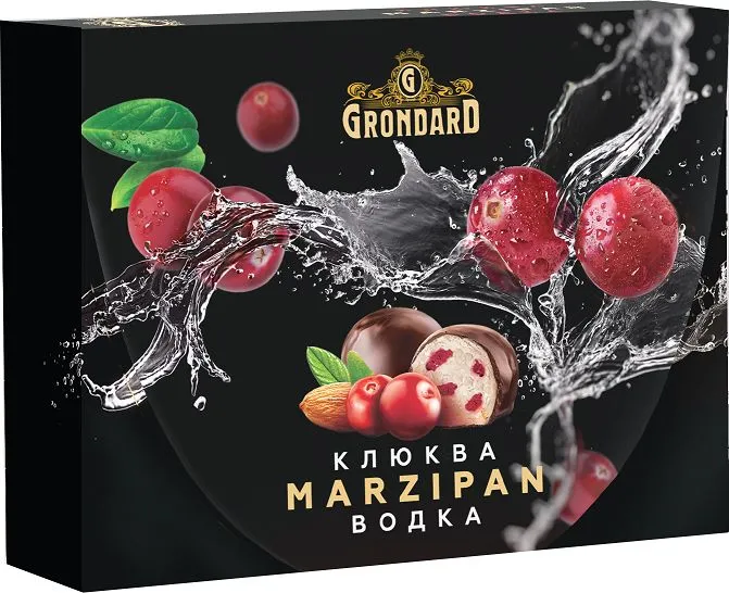  TM Grondard       (10186) Конфеты глазированные Марципановые Клюква и Водка, 98г  в Пугачёве