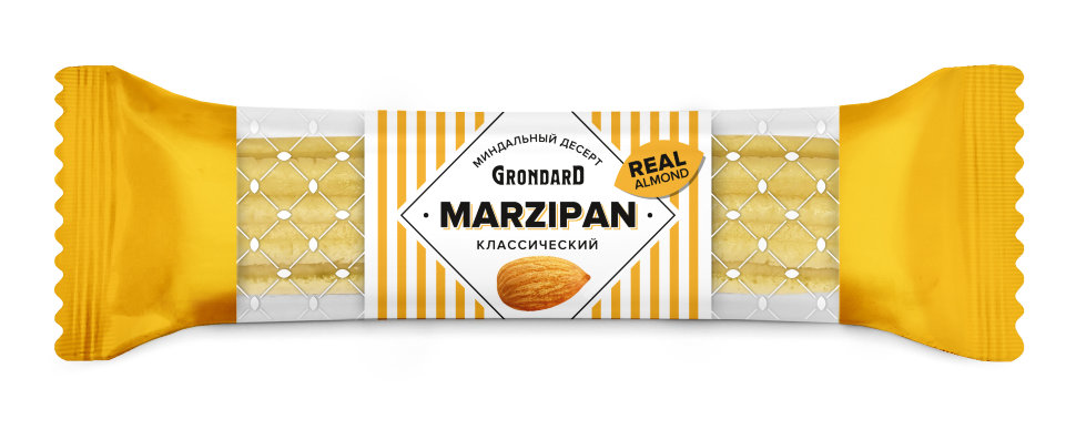  TM Grondard   (10361) Батончики НЕглазированные Марципановые Классика, (28шт по 40г)        в Пугачёве