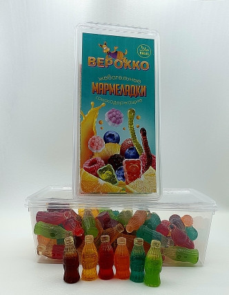№2 Жевательный мармелад Бутылочки МИКС, 250г      в Пугачёве