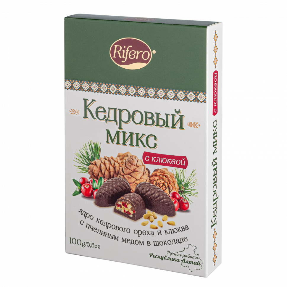  Риф и ко Конфеты "Кедровый микс КЛЮКВА" 100г     в Пугачёве