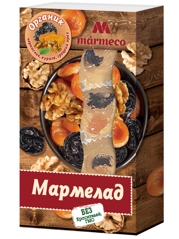 №2 Мармелад "Органик"  Курага, Чернослив, грецкий орех, 180г  в Пугачёве